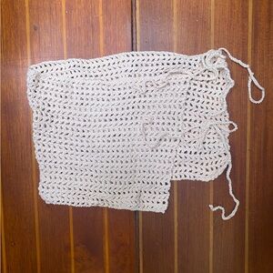 Crocheted tie skirt / beach coverup